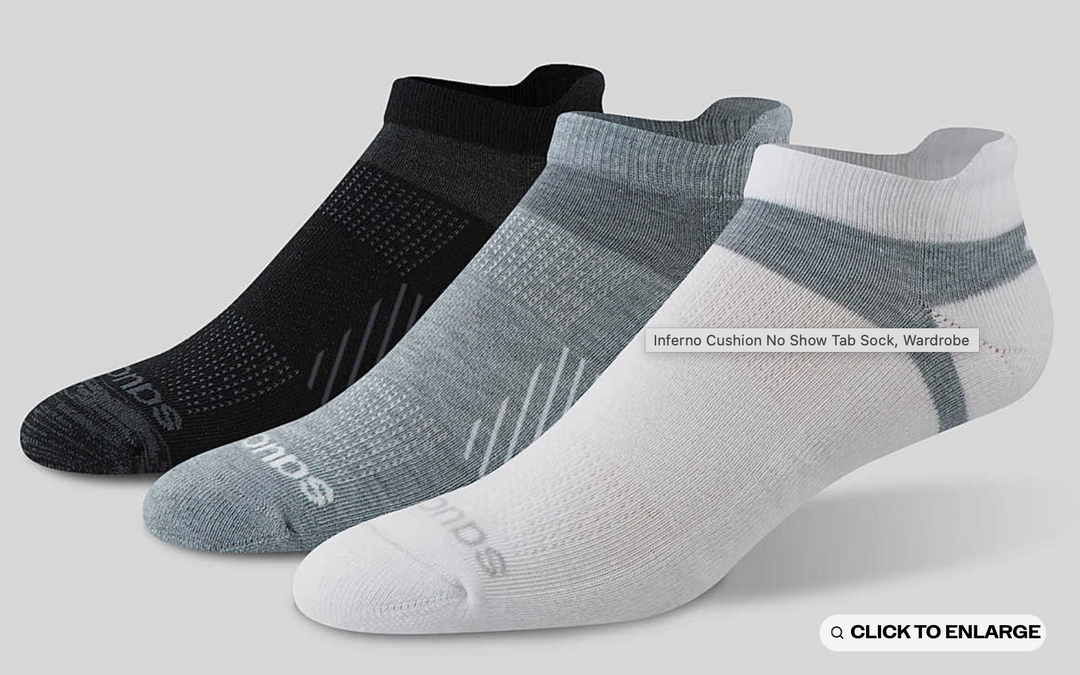Saucony Inferno Cushioned No Show Tab 3 Pack