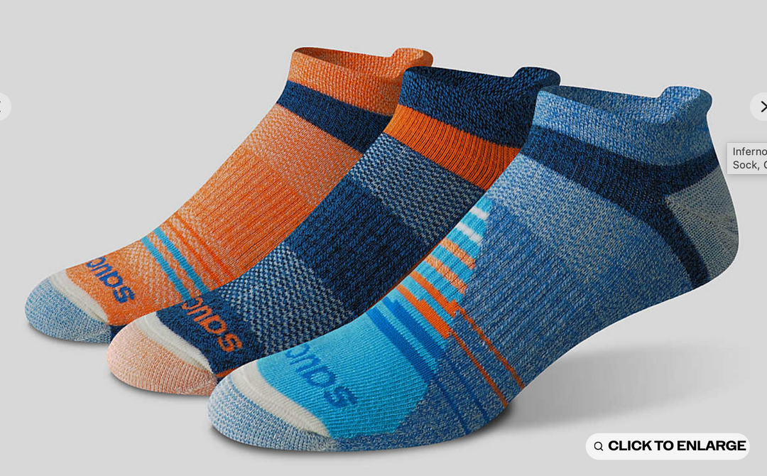 Saucony Inferno Wool No Show Tab - 3 Pack