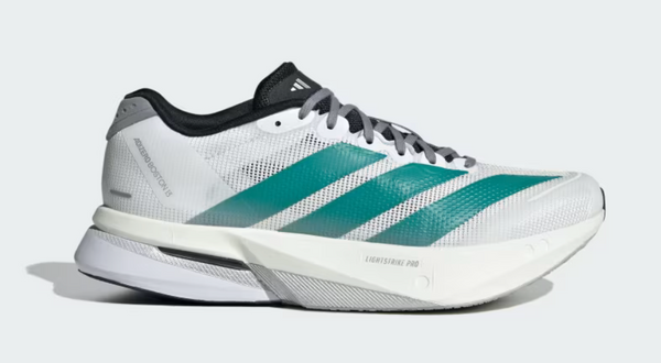 adidas Women's Adizero Boston 13 Running Shoes, Halo Silver/Silver Metallic/Glow Blue / 9.5
